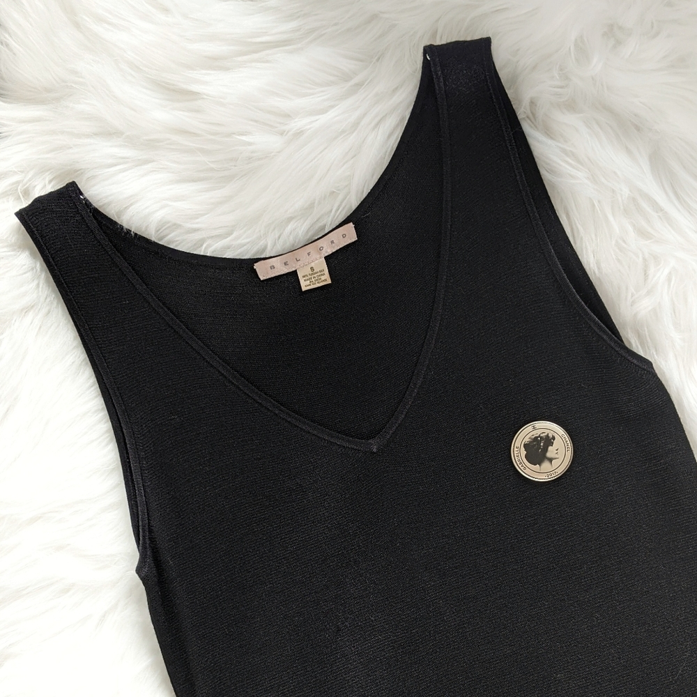 ❌SOLD❌ Black 100% silk midi dress Belford